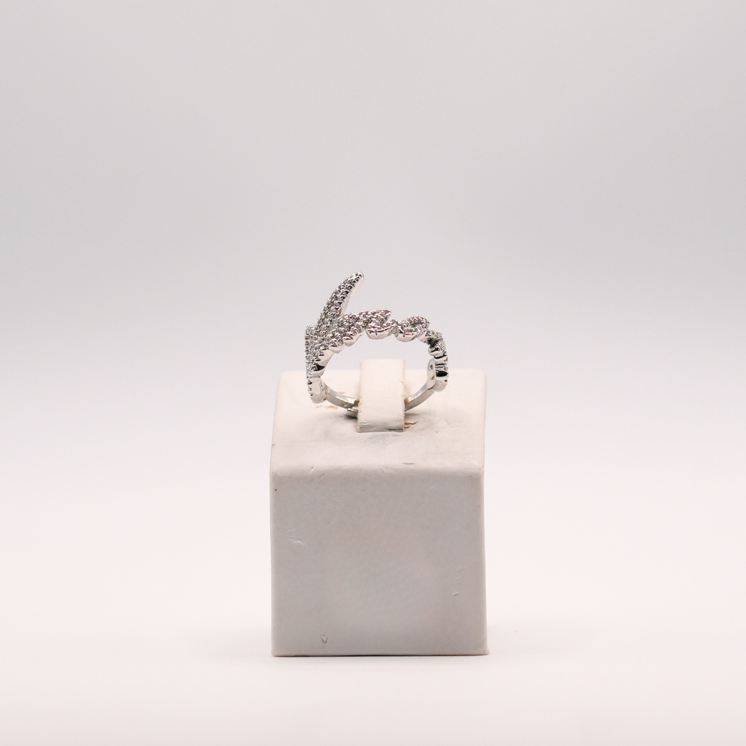 Anello Amore con Strass Gold e Silver