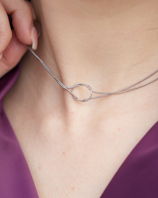 Set Infinito Acciaio (Collana + Bracciale)