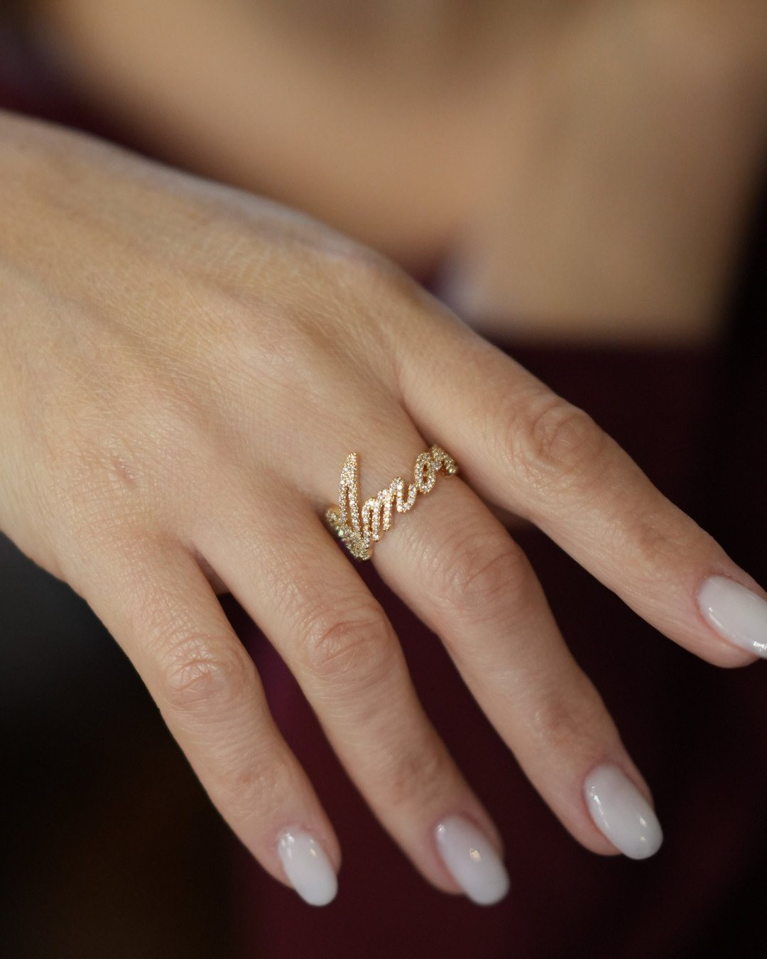 Anello Amore con Strass Gold e Silver