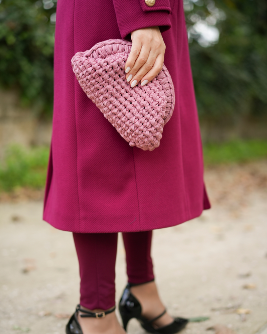 Luna Clutch con Chiusura Tonda