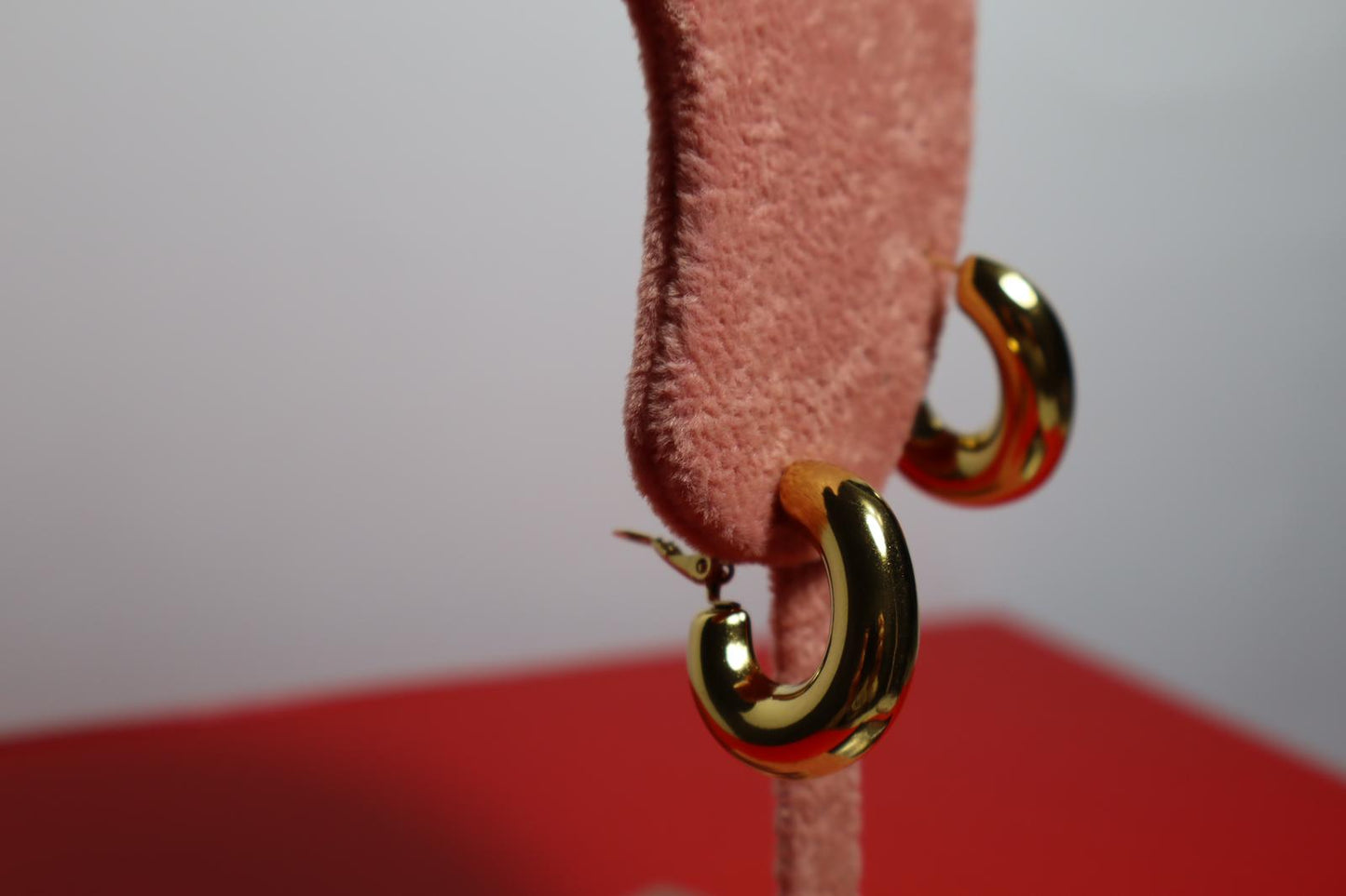 Orecchini a cerchio Bombati lucidi.