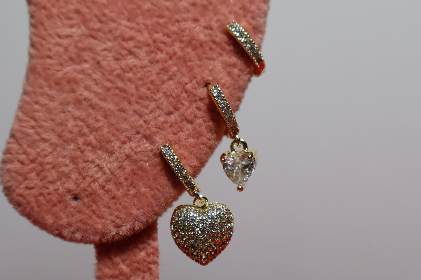 Set di Orecchini con Strass Gold .