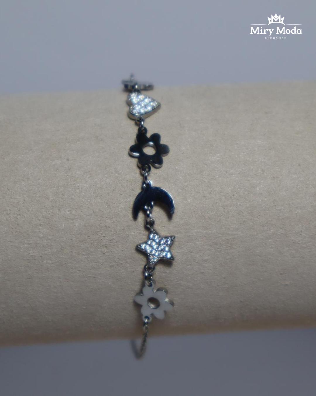 Bracciale in Acciaio con Simboli.