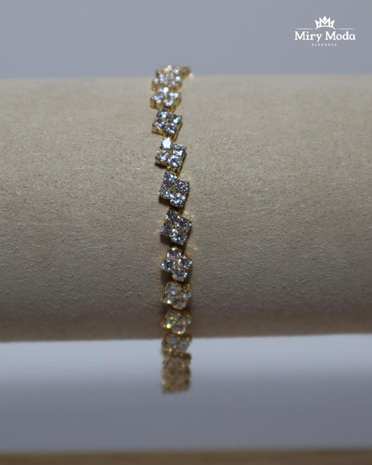 Bracciale Tennis Strass Gold