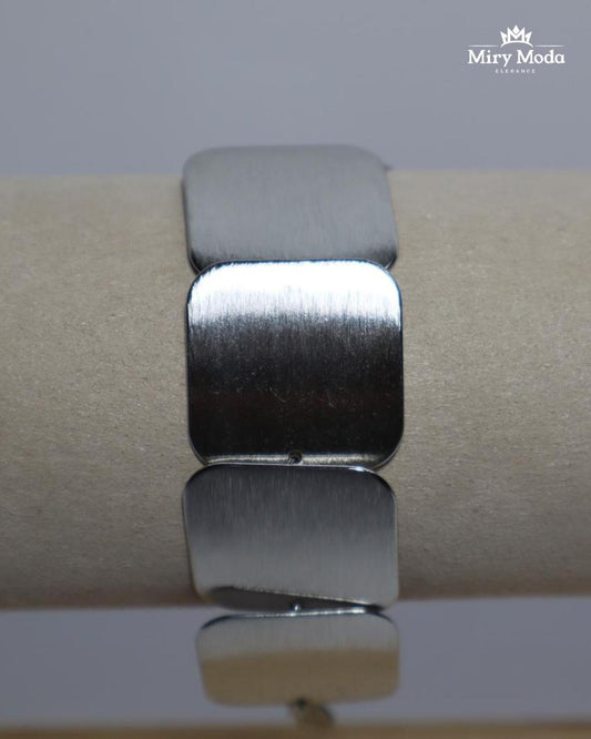 Bracciale in Acciaio Quadrato.