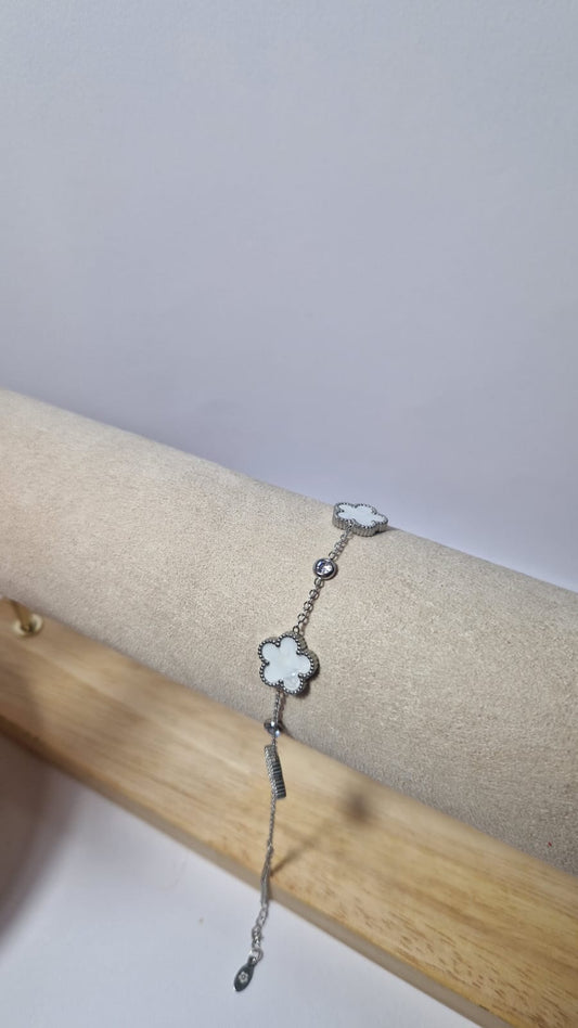 Bracciale Quadrifoglio Bianco.