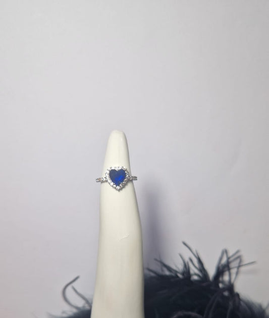 Anello Cuore Blu.
