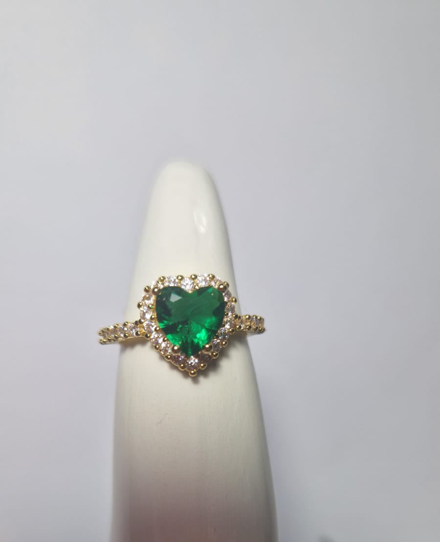 Anello Cuore Verde