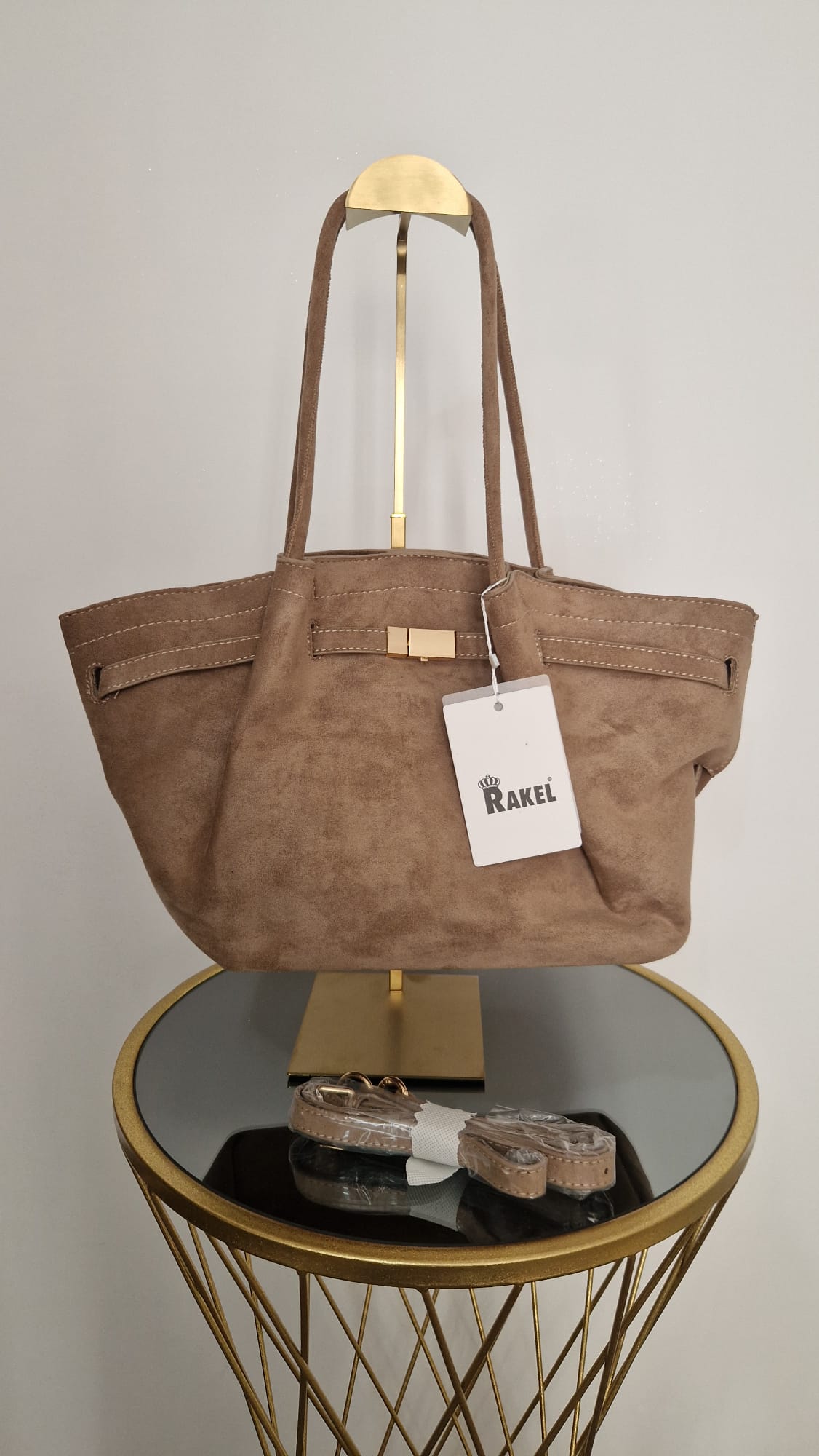 Borsa Midi in camoscio