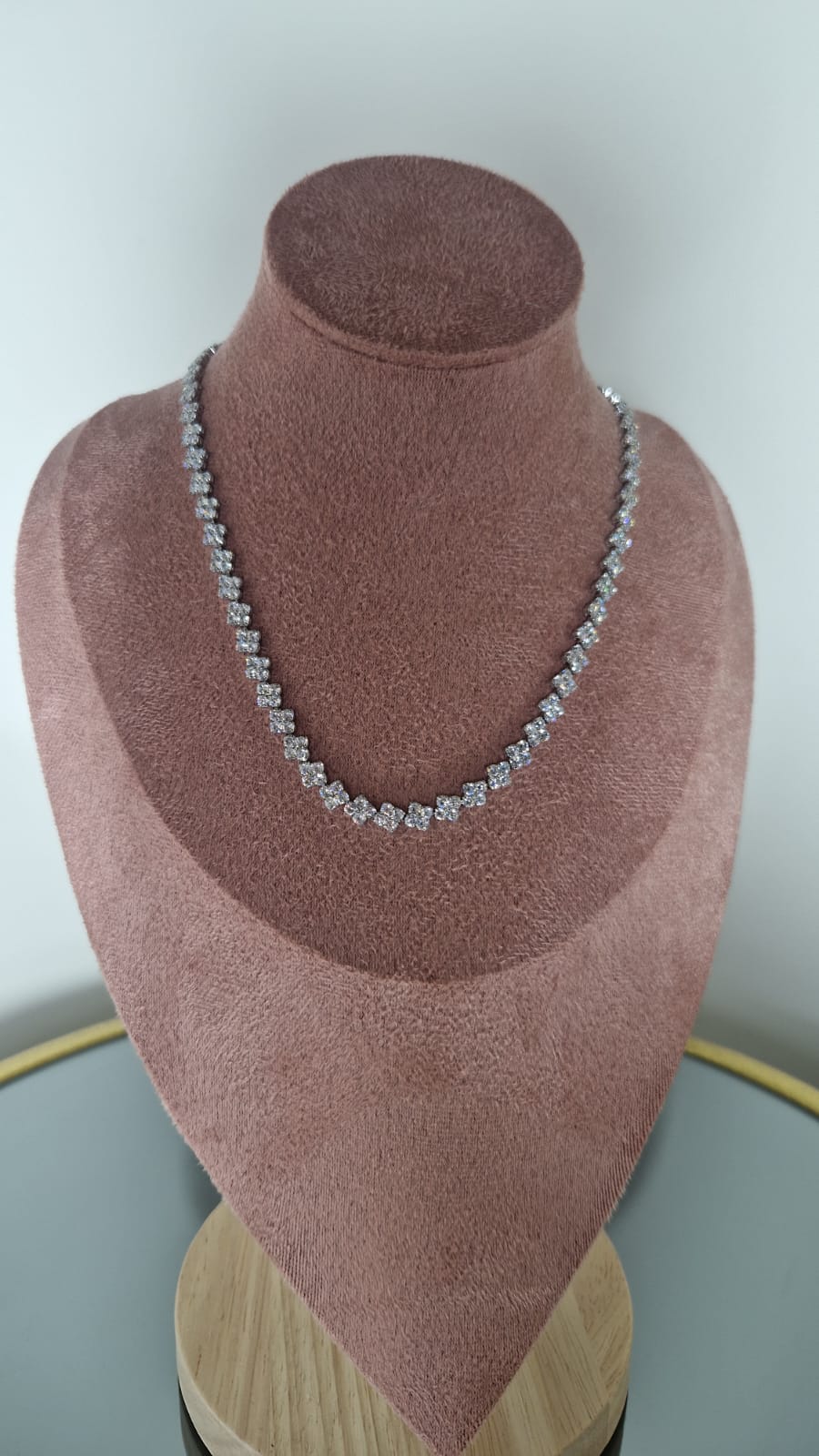 Collana Tennis con Strass Silver