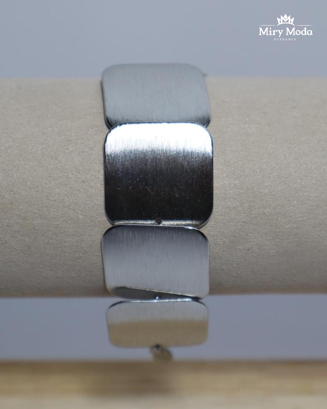 Bracciale in Acciaio Quadrato.