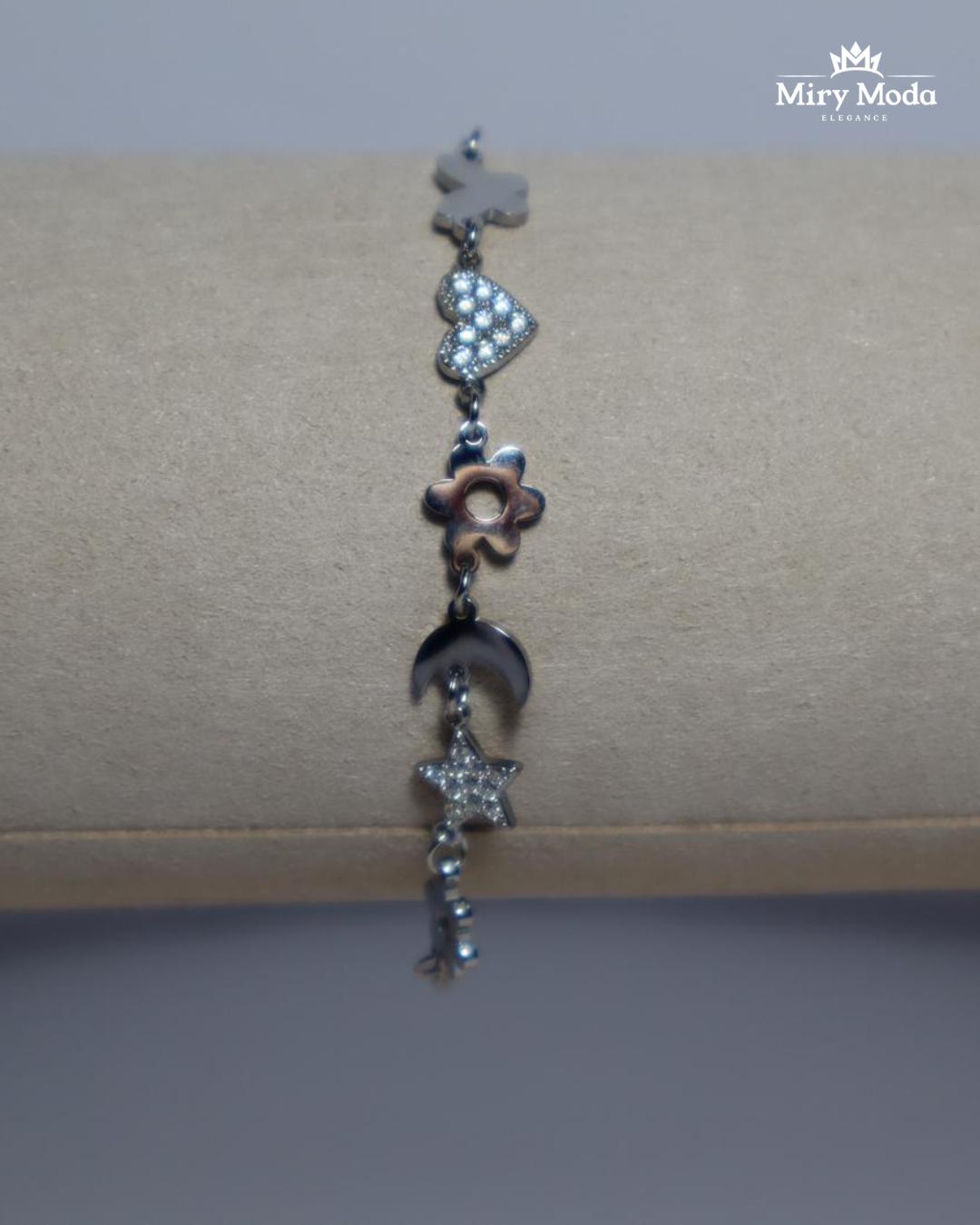 Bracciale in Acciaio con Simboli.