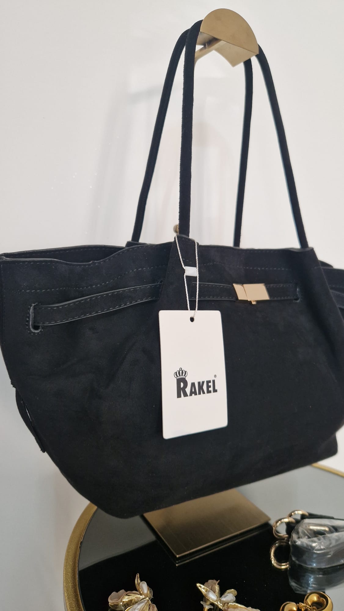 Borsa Midi in camoscio