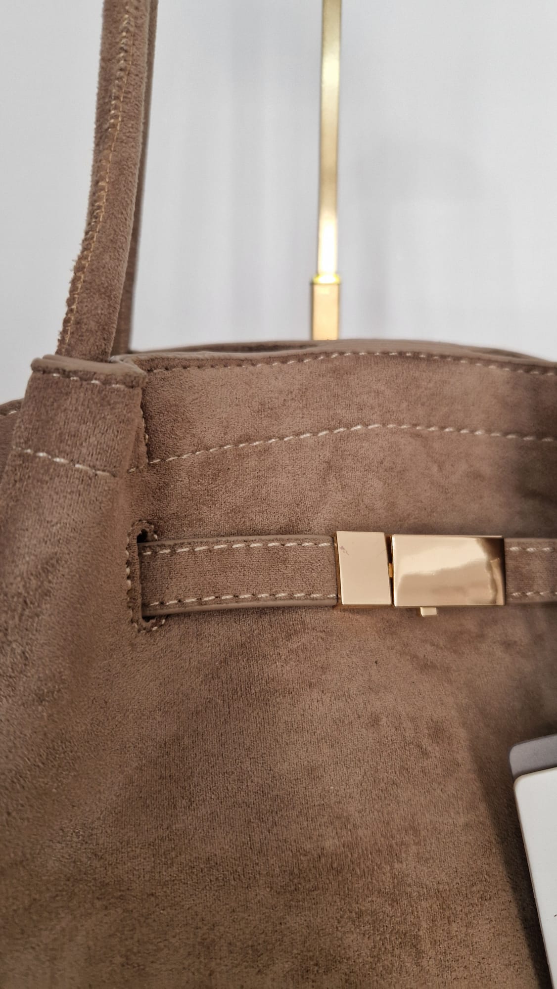 Borsa Midi in camoscio