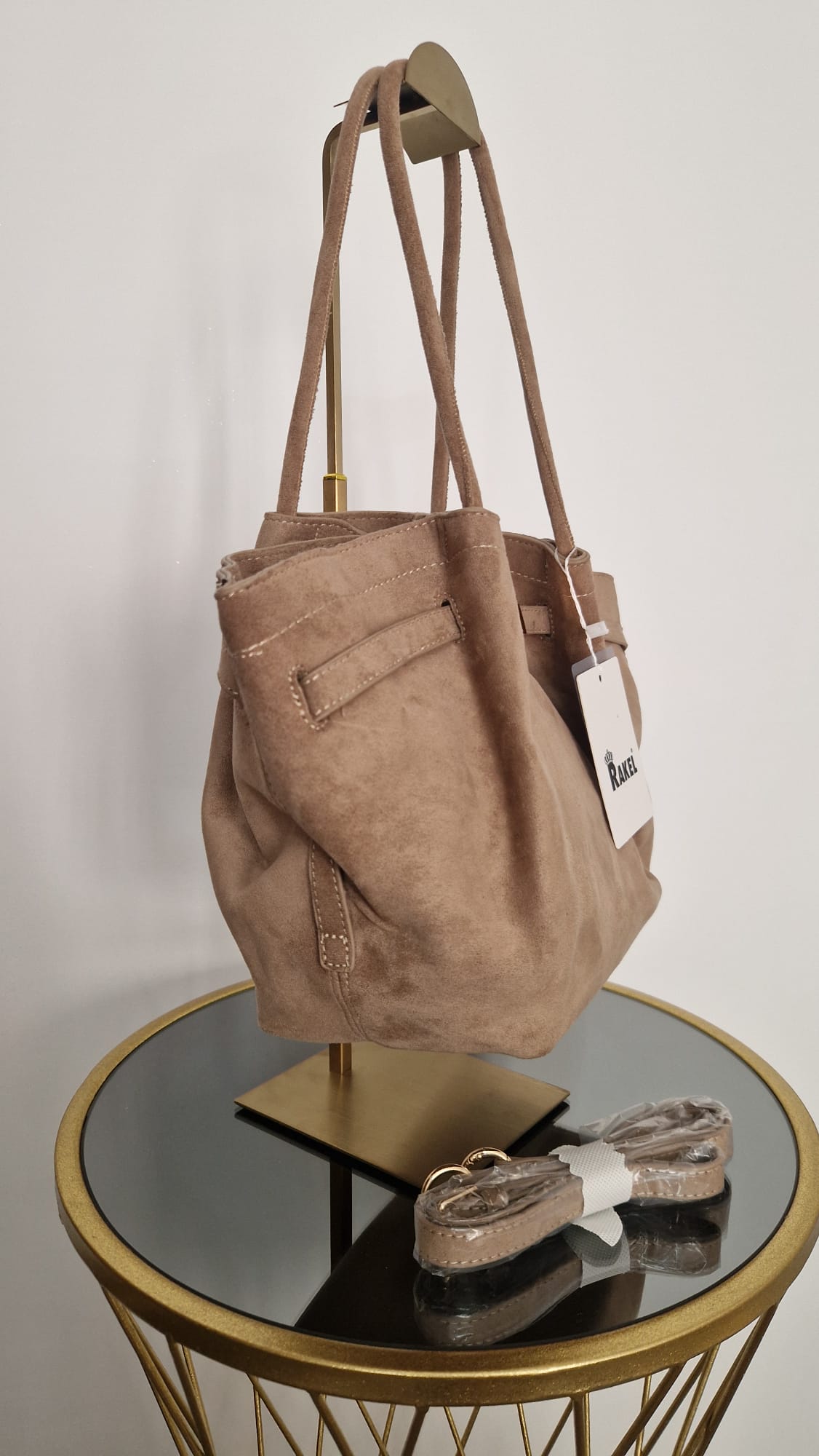 Borsa Midi in camoscio