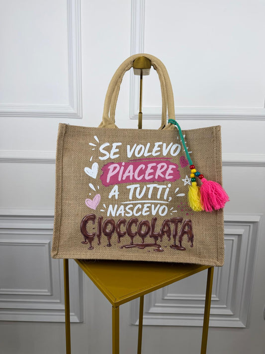 Borsa Tela con Frase