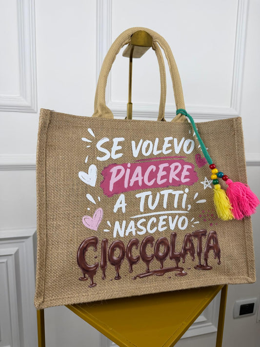 Borsa Tela con Frase