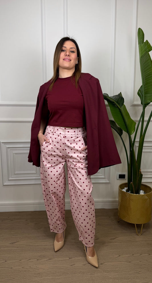 Pantalone Balloon Pois