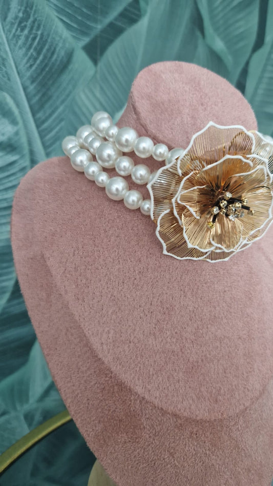 Girocollo con Bracciale  Miry con Fiore