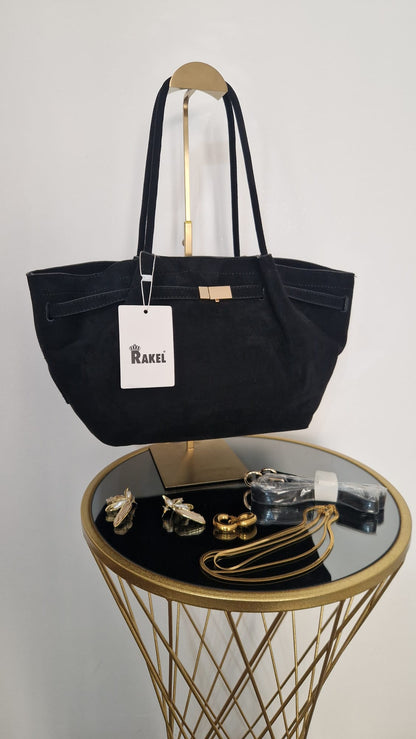 Borsa Midi in camoscio