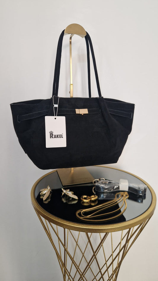 Borsa Midi in camoscio