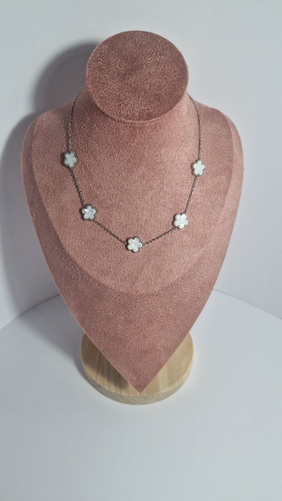 Collana Quadrifoglio Silver madreperla.