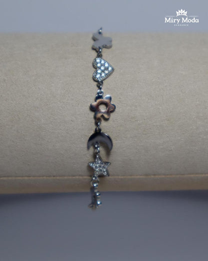 Bracciale in Acciaio con Simboli.