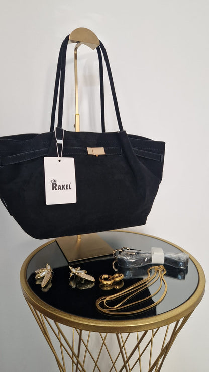 Borsa Midi in camoscio