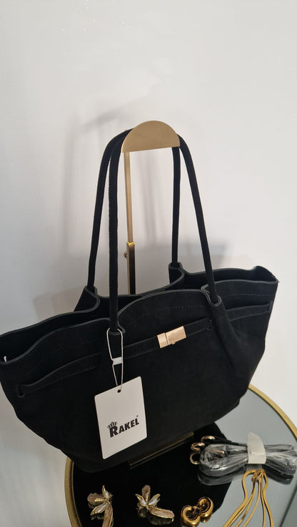 Borsa Midi in camoscio