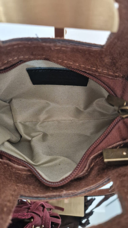 Borsetta in camoscio mini