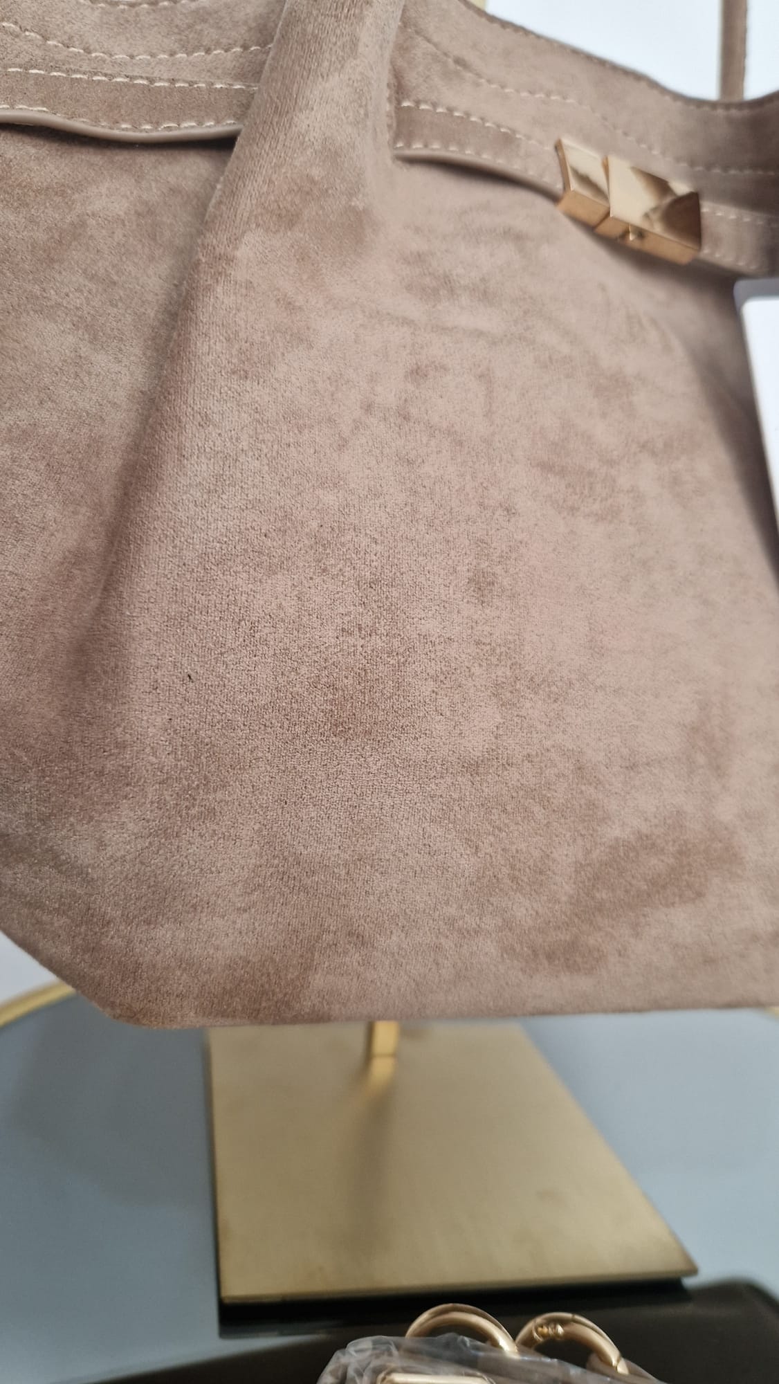 Borsa Midi in camoscio