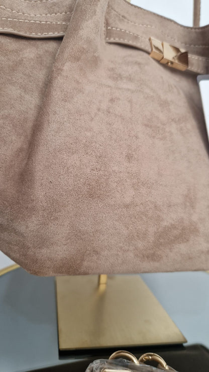 Borsa Midi in camoscio