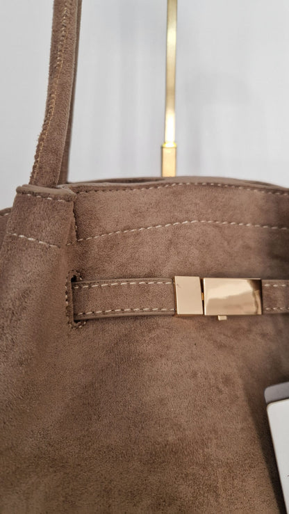 Borsa Midi in camoscio