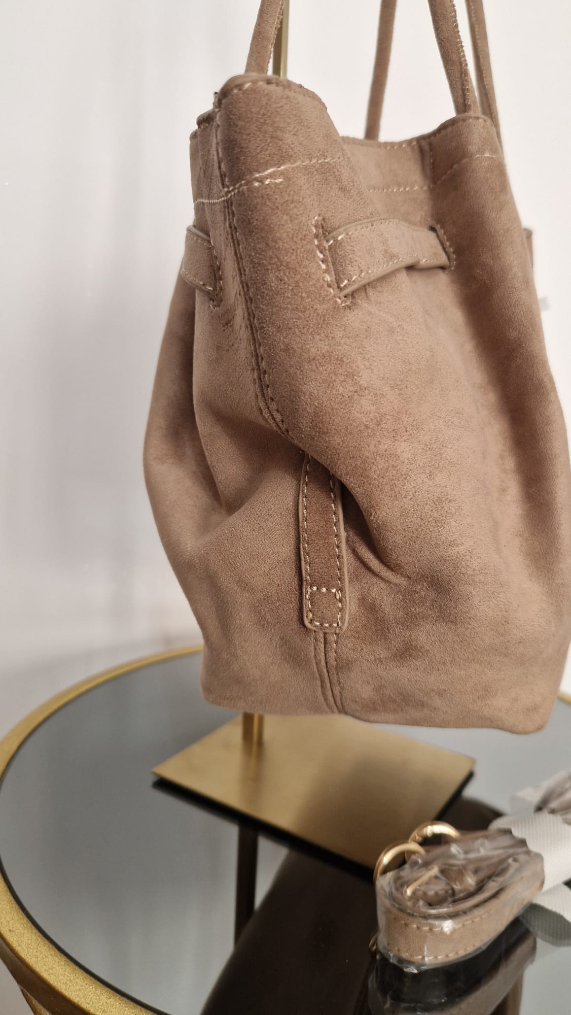 Borsa Midi in camoscio