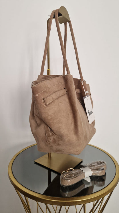 Borsa Midi in camoscio