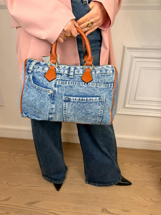 Borsa Denim Bauletto